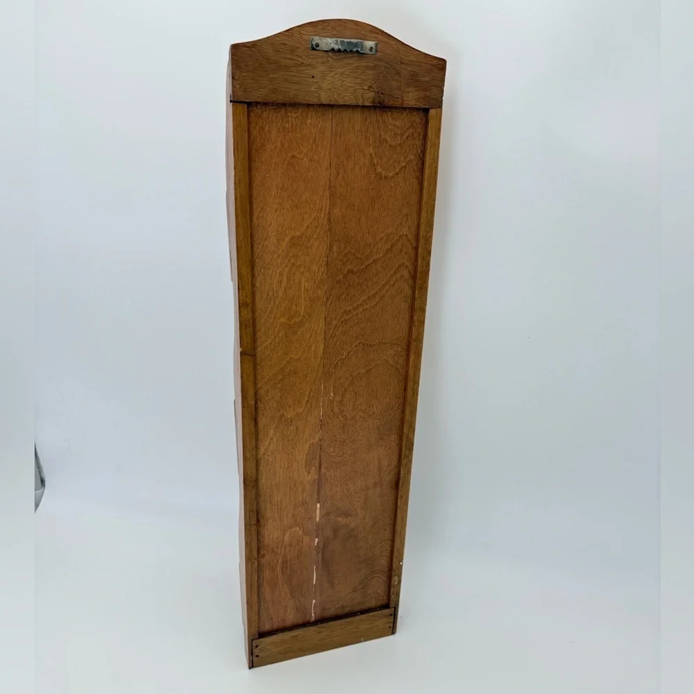 Vintage Handmade Wooden Wall Organizer with Three Slots